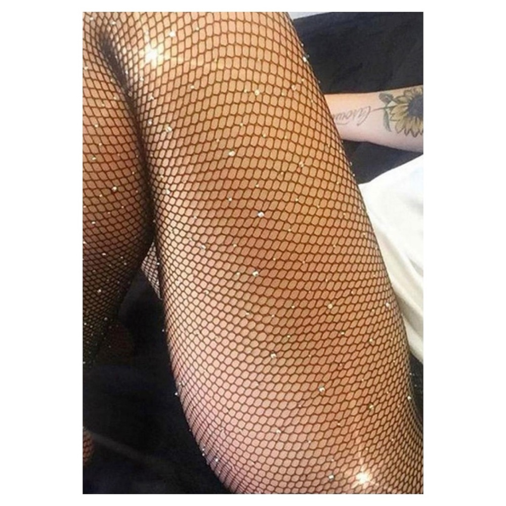 Bonnie Eileen Black Mesh Tights